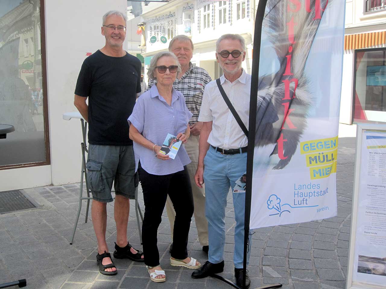 Infostand in der St. Pöltner Innenstadt